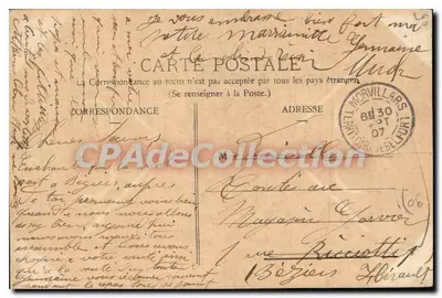 Environs de BELFORT - A Igreja de MORVILLARS — Editor não visível, número de série não visível — Verso