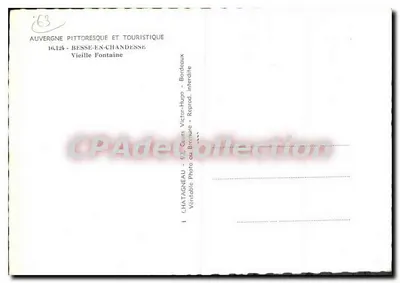 Besse-en-Chandesse — Fonte Velha — Châtagnéau — Verso