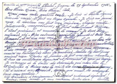 Poodle festivo — Uma cura é rejuvenecer 20 anos — em Châtelguyon — desenho de Uber — Verso