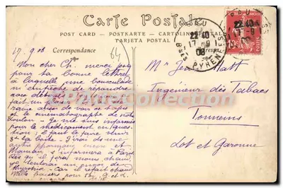 PAU — Portal Basse-Ville — ND Fot. nr 141 — Rewers