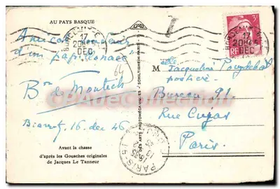 Baszkowie — Scena wojskowa — wydawca: Jacques Le Tanneur — Rewers