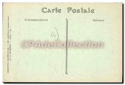Biarritz — Vista geral da Avenida de Bayonne — editor J.P. n°340 — Verso