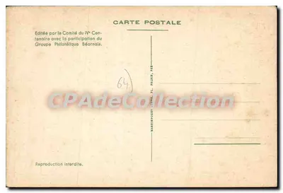 Pau — IV Centenar urodzin Henryka IV — 28 czerwca 1953 — wydane przez Komitet IV Centenar z udziałem Grupy Filatelistycznej Bearnais — Rewers