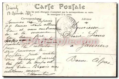 Biarritz — Ogólny widok z Wielkiej Willi Noailles — Wydawca: Biarritz, nr 178 — Rewers