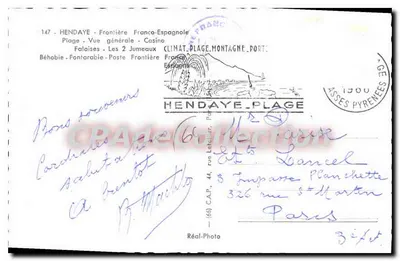 Granica francusko- Hiszpańska — Hendaye — Ogólna wizja — Réal-Photo — Rewers