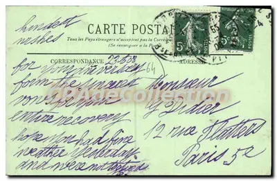 Biarritz — Prospettiva del Casinò Municipale. Hotel du Palais e la Torre. — LL. — Verso