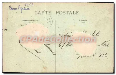 BAYONNE - De nieuwe tuinen — Marcel Delboy, fototype, Bordeaux — Achterkant