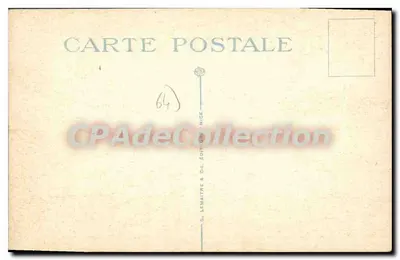 Biarritz — Zespół Wanny Port Vieux — G. Lemaitre & Cie, Nice, nr 64 — Rewers