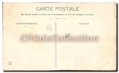 Oloron-Sainte-Marie — Plaza Gambetta y Hotel de la Poste — Fototipia Labdoune Frères Toulouse — Reverso