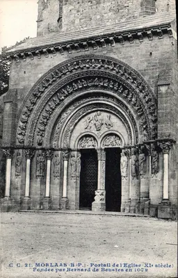 Portal da Igreja de Morlaàs — Século XI — Carrache, editor, Pau