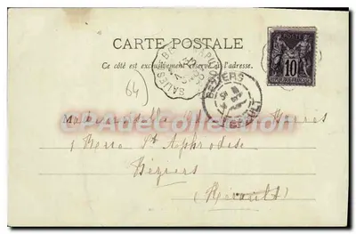 Lico-Athérey (B.P.) — Widok na wodospad — wydawca Gathéz & Pondauy et fils, nr 40 — Rewers