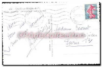 Velho bairro pitoresco no Sèyeys — Salies-de-Béarn — Edições Jove — Verso