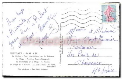 Hendaye — Pamiątka z Hendaye — L. Charagneau, 92, Cour Viar-Huso - Bordeaux — Rewers