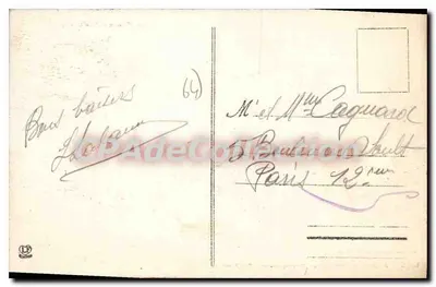 Biarritz - Wyjście z mszy, Katedra św. Eudoksji — Fototypia Jacques Perret, Paryż, nr 1228 — Rewers