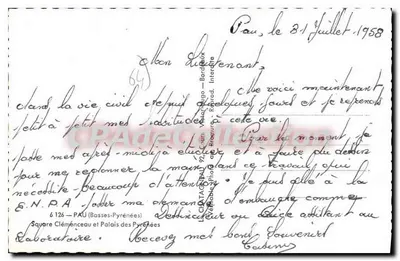 Plaats Clémenceau — Paleis van de Pyreneeën — Uitgever Elvéz — Achterkant