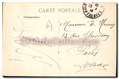 Bayonne - A praça do Réduit e vista geral do Ponte São Espírito — editor desconhecido, n° 44 — Verso