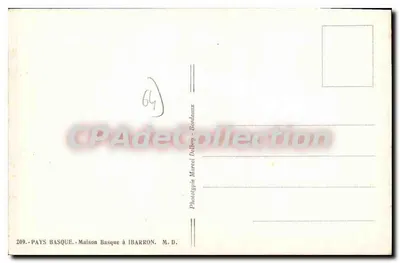 Baszta baska w Ibarron — Prowincja Baska — Phototypie Mared Delbou, Bordeaux — Rewers