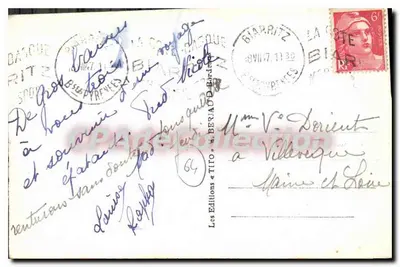 HENDAYE-PLACE - A Baía vista sobre a Cidade e o Pic dos Três Courohnées — Tito — Verso