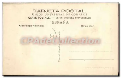 Béhobia - Guipúzcoa - España — Frontera española — Unión Postal Universal — Reverso
