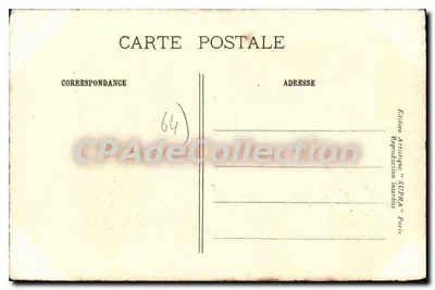 Castelo de Pau — Baixas-Pirineus — Edição Artigique « SUPRA » Paris — Verso