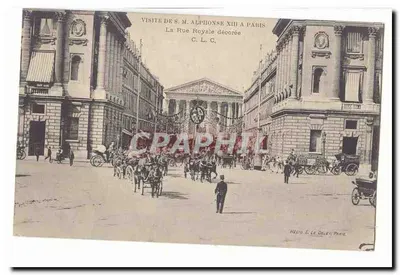 Chuyến viếng thăm của Hoàng tử Alphonse XIII tại Paris — Đường Royale được trang trí — Hélio E. Le Dely, Paris