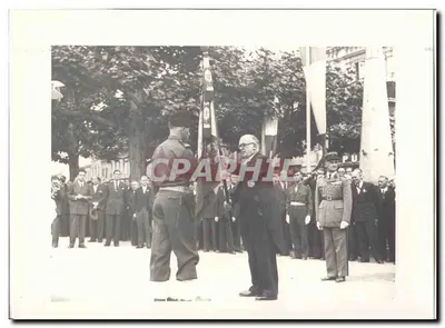 PHOTO Offizielle Reise von Herrn dem Präsidenten der Republik nach Bordeaux 13. Juni 1948 Militärische Flagge