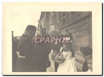 PHOTO Offizielle Reise von Herrn dem Präsidenten der Republik in die Bretagne 29. und 30. Mai 1948 Auriol nach Chateaulin