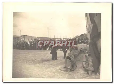 PHOTO Offizielle Reise von Herrn dem Präsidenten der Republik nach Bretagne 29. und 30. Mai 1948 Auriol nach Brest Denkmal für die Toten