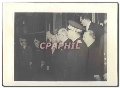 PHOTO Offizielle Reise von Herrn dem Präsidenten der Republik nach Savoie Mai 1947 Auriol nach Evian Bahnhof