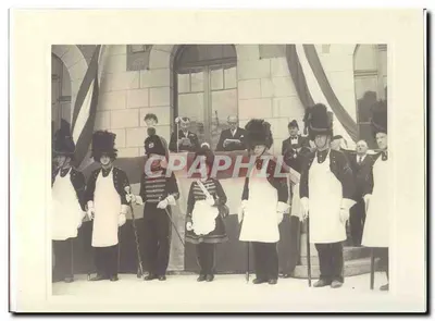 PHOTO Offizielle Reise von Herrn dem Präsidenten der Republik nach Savoie Mai 1947 Auriol nach Thones SApeurs Haas