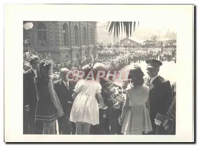PHOTO Offizielle Reise von Herrn dem Präsidenten der Republik Amiens Abbeville 8. Mai 1948 Auriol nach Amiens Rathaus