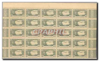 Costa do Marfim FEUILLE COMPLETA DE 100 TP Poste Aerienne 3 4f50 Ver olive ** Excelente estado