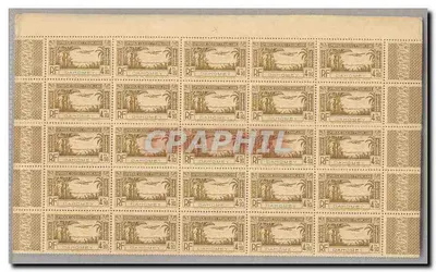 Dahomey FOLHA COMPLETA DE 100 TP Correio Aéreo 4 4f90 bistre olive ** Excelente estado