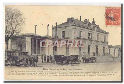 Sens (Yonne) — La Gare — Vue Extérieure — Édition de M. A. Sout