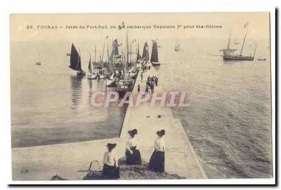 Fouras — A Ponta do Porto Sul, onde Napoleão I foi embarcado para Santa Helena