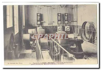 Papeterias de SOREL-MOULSEL — Uma Sala das Dinamos — Ch. Foscnult, editor, Ixneux
