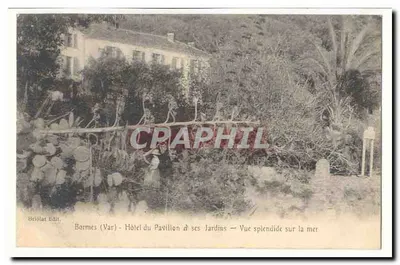Bormes CPA Hotel du pavillon et ses jardins Vue splendide sur la mer