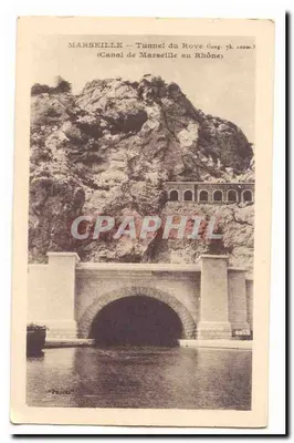 Marselha — Túnel do Rove (comp. 7k. 100m.) — Canal de Marselha ao Ródano