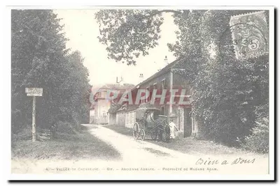 Vale da Chevreuse Gif Bilhete postal antigo Antiga abadia Propriedade da Sra. Adam (reprodução)