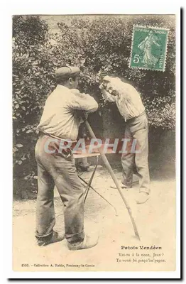 Zwei Männer spielen Petanque — Fontenay-la-Comte — Sammlung A. Robin