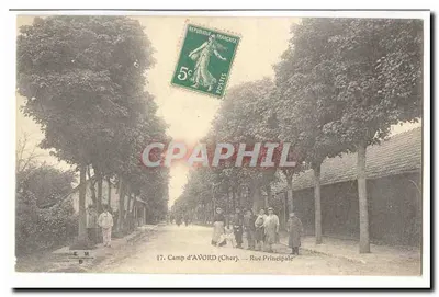 Camp d'AVORD (Cher) — Rue Principale — Editor E.M. n°17