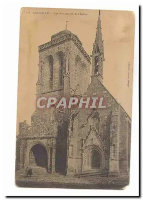 Lochonan — Vue d'ensemble de l'Église — Librairie Viala, Quimper