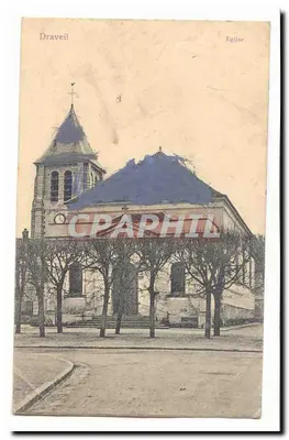 Draveil Bilhete postal antigo Igreja