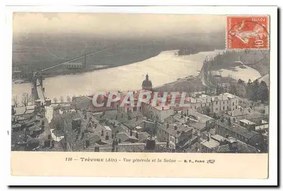 Trévoux (Ain) — Vista geral e a Saône — B.F., Paris, n°110