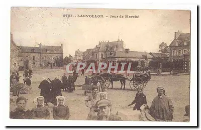 Lanvollon — Jour de Marché — éditeur Hermone - St-Brieuc, n° 8753