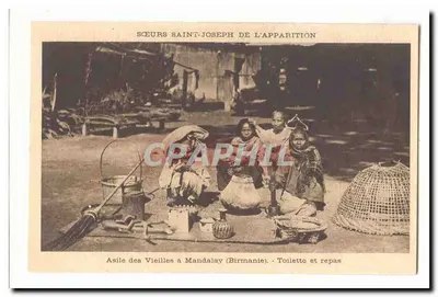 Asilo das Velhas em Mandalay (Birmania) — Toalete e refeição — Irmãs Santo José da Aparição
