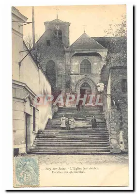 Tory-sur-Seine — A Igreja (século XII) — Escada das 46 escadas