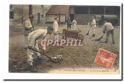 Scènes Militaires — La Corvée de Quartier — L.C.