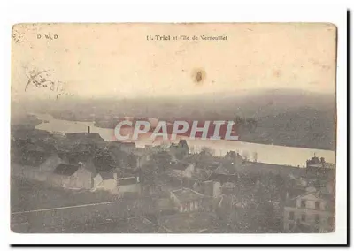 Triel e a ilha de Vernouillet — vista aérea — D.W.D
