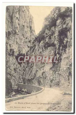 A Estrada de Axat nas gargantas de Saint-Georges — Edit. Barbeau, Hôtel, Axat